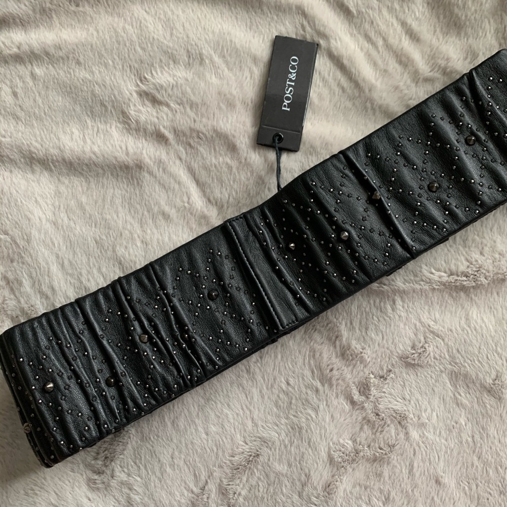 Post&Co Studded Leather Handmade Belt 🖤
